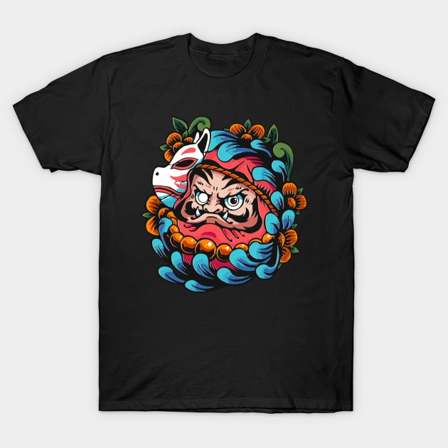 Kitsune Daruma T-Shirt by Rexgraphic